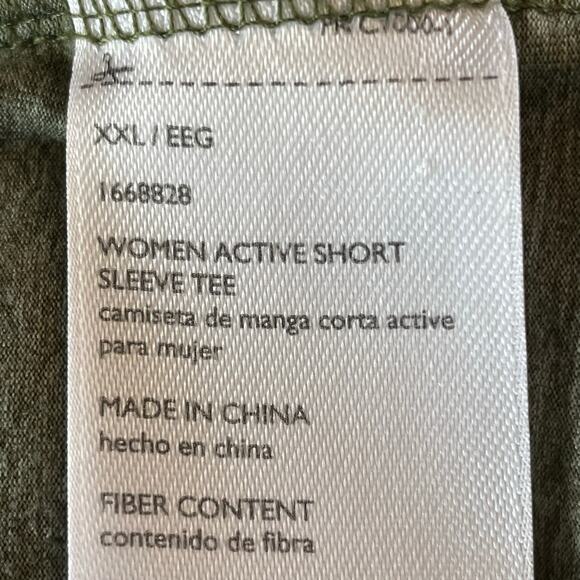 Eddie Bauer Moss Green Women Active Short Sleeve Tee Sz XXL Active Wear Casual - Picture 5 of 7
